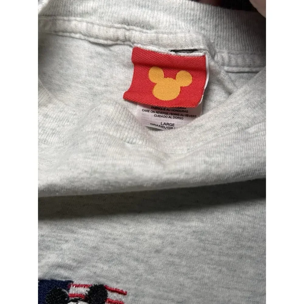 Vintage Disney Mickey Mouse California Shirt - Gray Size Large - Flag - Picture 6 of 8